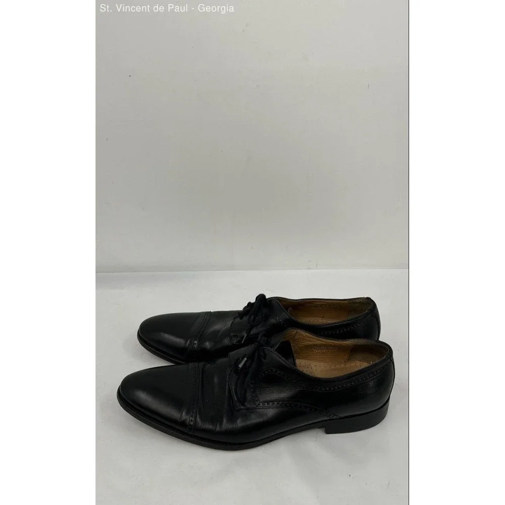 Florsheim Black Royal Imperial‎ All Leather Italian Made Oxford Shoe Men 11.5